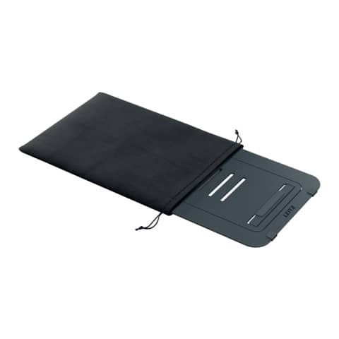 Supporto per laptop regolabile ultrapiatto in alluminio Leitz Ergo grigio scuro - 300x10x210 mm - 63460089